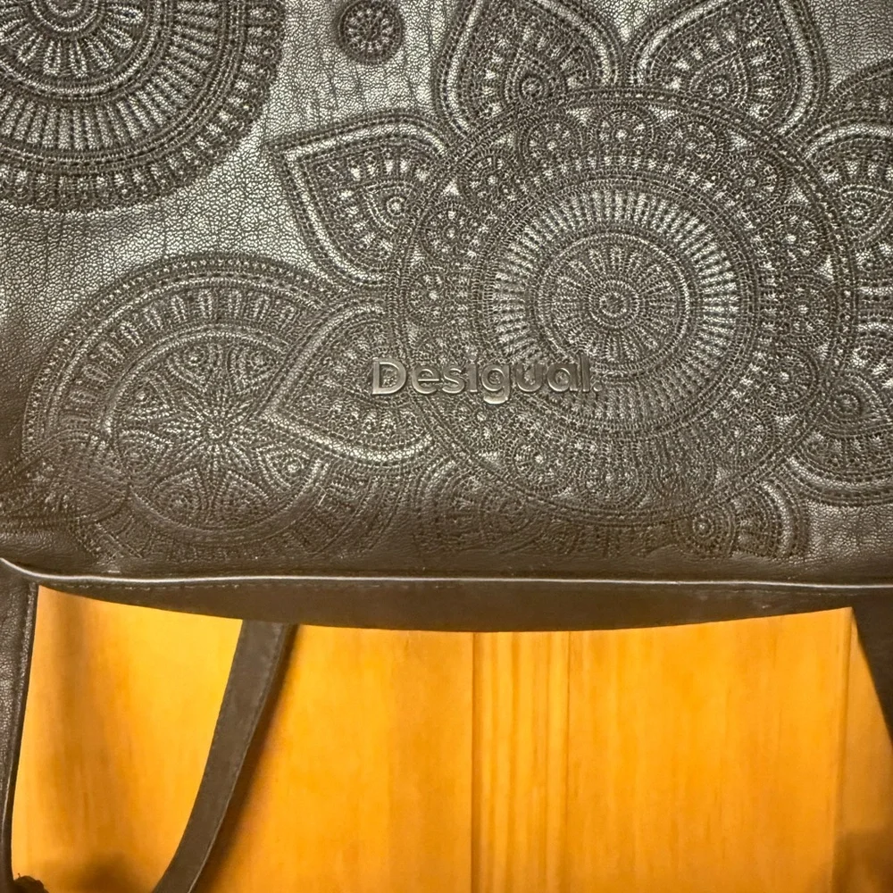 Desigual Embossed Black Backpack - Picture 2 of 14